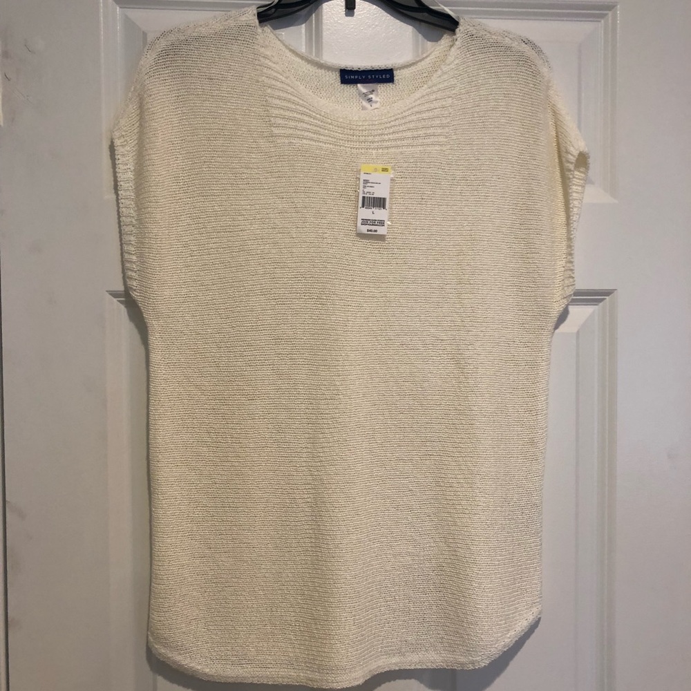 Whitish Cream knit shirt
